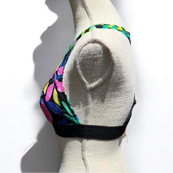 🌻Victoria's Secret PINK Colorful Floral Strappy Bralette / Sports Bra Size M - Picture 6 of 10